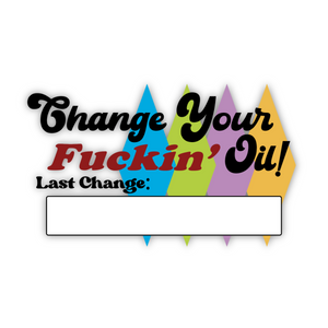Oil Change Sticker