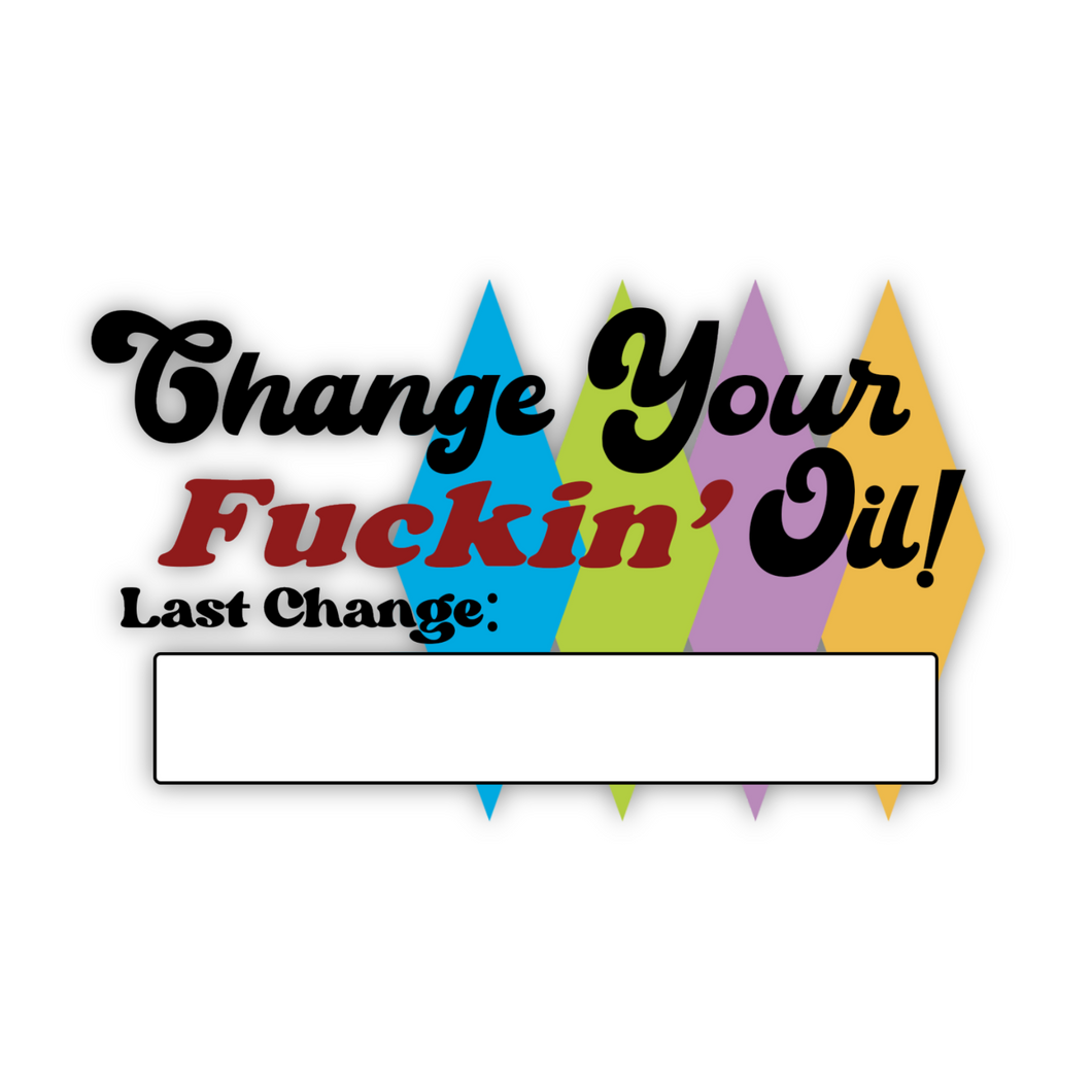 Oil Change Sticker